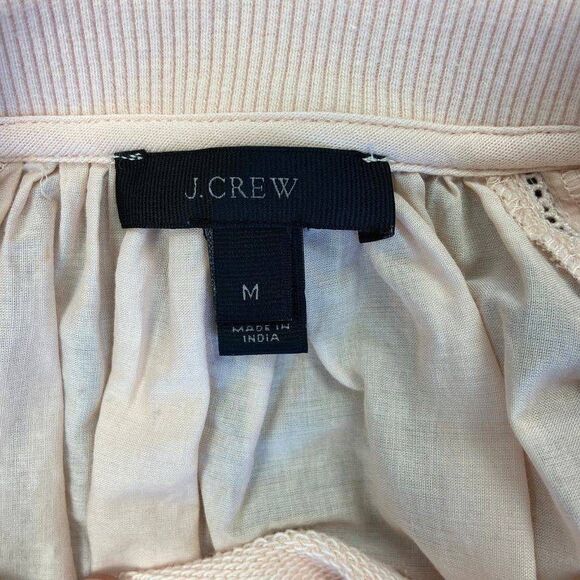 J.CREW Eyelet Crochet Back Sweatshirt M - Picture 6 of 8